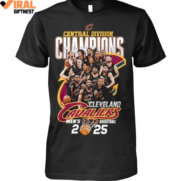 Central Division Champions Cleveland Cavaliers Men’s Basketball 2025 Limited Edition Shirts