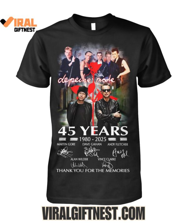 Depeche Mode 45 Years 1980-2025 Thank You For The Memories Limited Edition Shirts