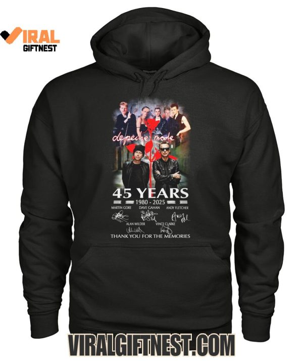 Depeche Mode 45 Years 1980-2025 Thank You For The Memories Limited Edition Shirts