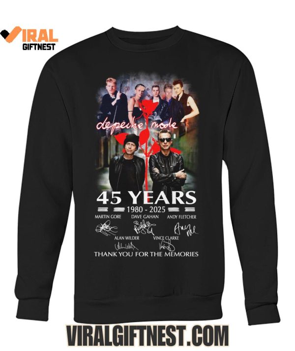 Depeche Mode 45 Years 1980-2025 Thank You For The Memories Limited Edition Shirts