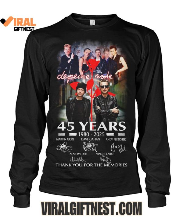 Depeche Mode 45 Years 1980-2025 Thank You For The Memories Limited Edition Shirts