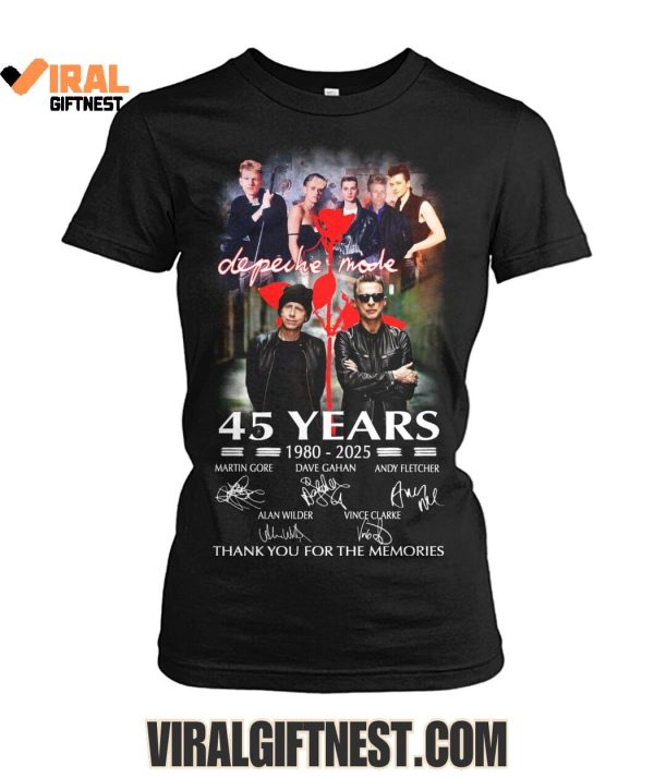 Depeche Mode 45 Years 1980-2025 Thank You For The Memories Limited Edition Shirts