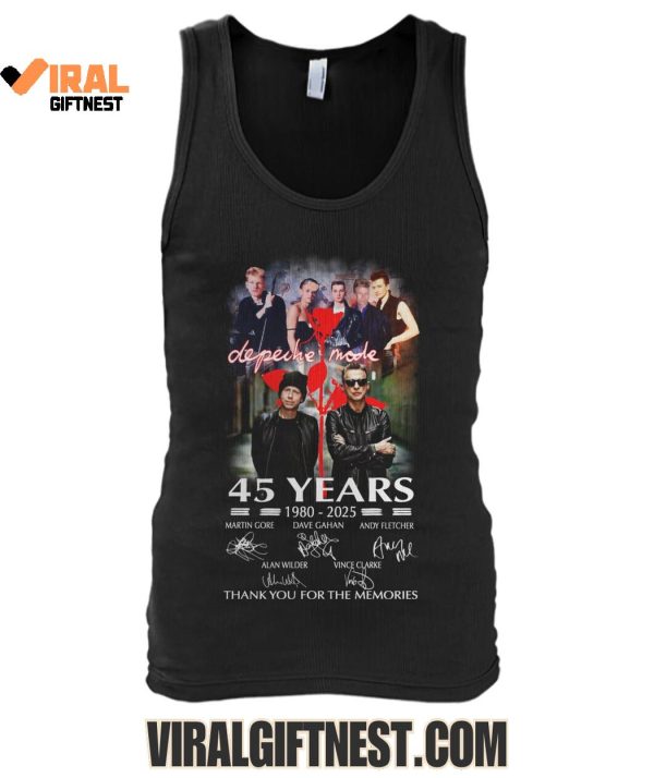 Depeche Mode 45 Years 1980-2025 Thank You For The Memories Limited Edition Shirts