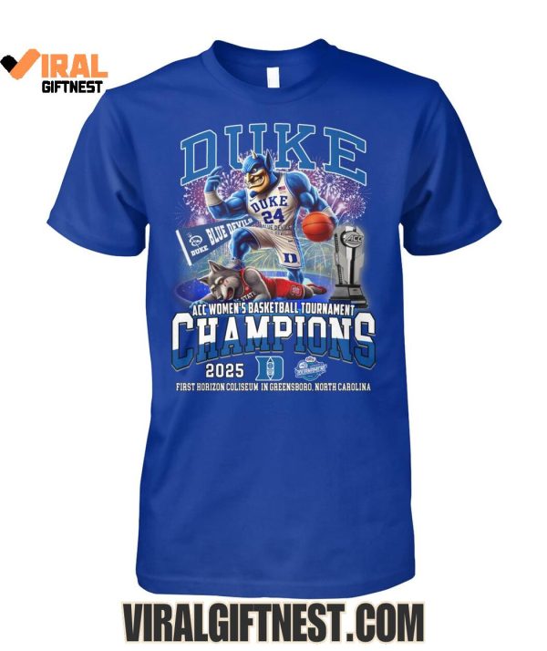 Duke Blue Devils ACC Women’s Basketball Tournament Champions 2025 Limited Edition Shirts