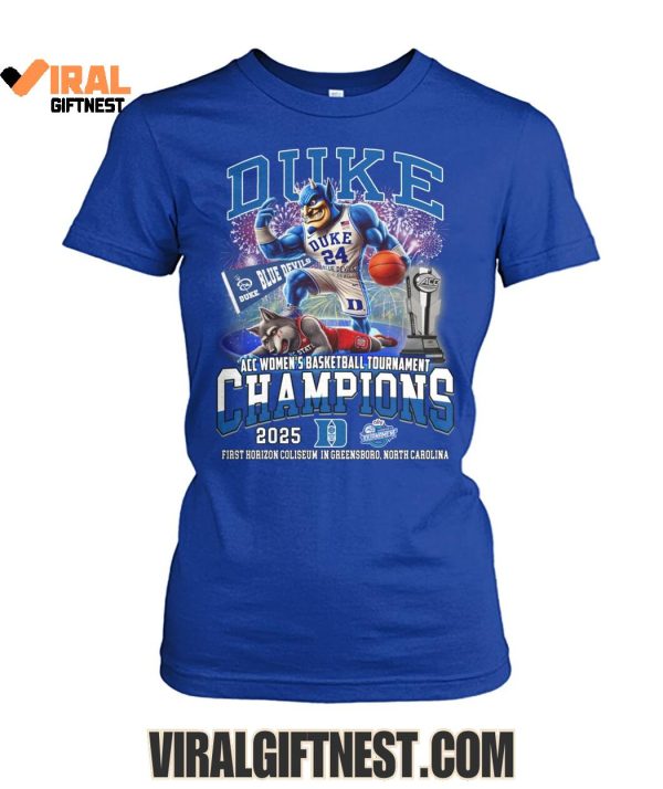 Duke Blue Devils ACC Women’s Basketball Tournament Champions 2025 Limited Edition Shirts