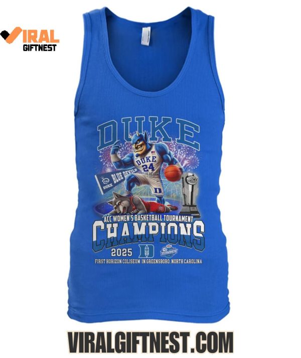 Duke Blue Devils ACC Women’s Basketball Tournament Champions 2025 Limited Edition Shirts