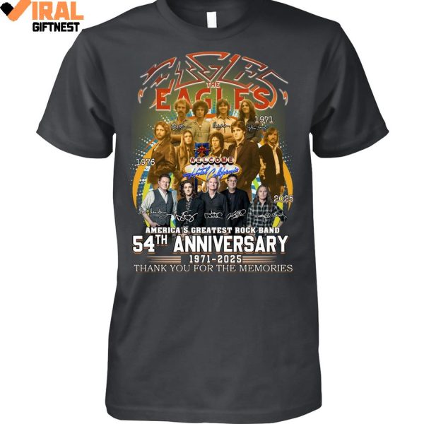 Eagles Rock Band 54th Anniversary 1971-2025 Thank You For The Memories Limited Edition Shirts