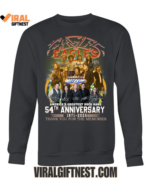 Eagles Rock Band 54th Anniversary 1971-2025 Thank You For The Memories Limited Edition Shirts