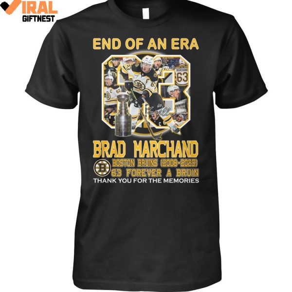 End Of An Era Brad Marchand x Boston Bruins Thank You For The Memories Shirts