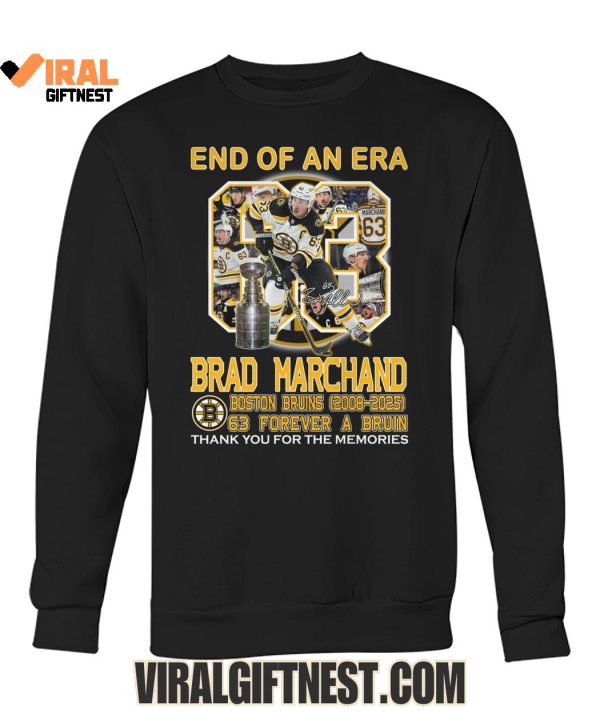 End Of An Era Brad Marchand x Boston Bruins Thank You For The Memories Shirts