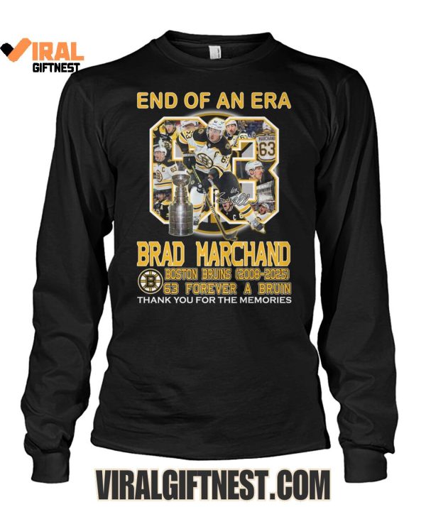 End Of An Era Brad Marchand x Boston Bruins Thank You For The Memories Shirts