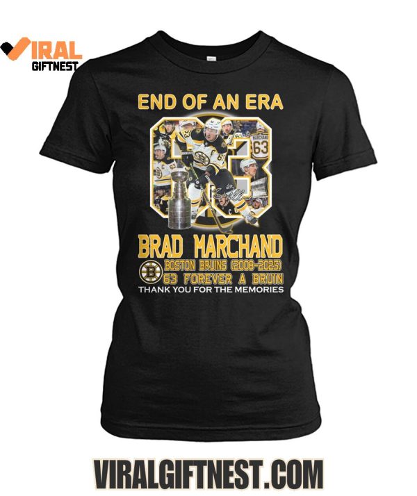 End Of An Era Brad Marchand x Boston Bruins Thank You For The Memories Shirts