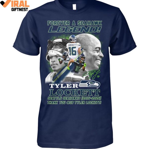 Forever A Seahawk Legend! Tyler Lockett x Seattle Seahawks (2015-2025) Thank You #16 Limited Edition Shirts