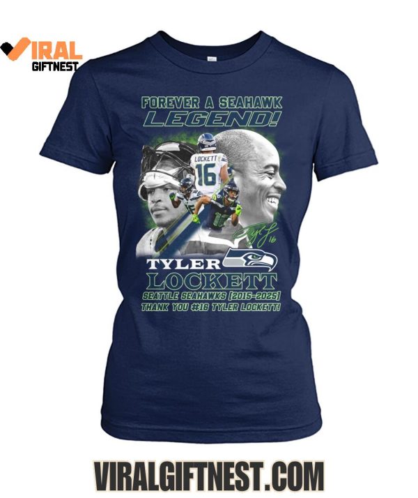 Forever A Seahawk Legend! Tyler Lockett x Seattle Seahawks (2015-2025) Thank You #16 Limited Edition Shirts