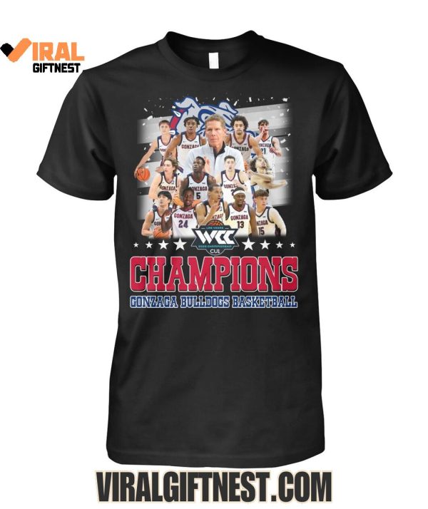 Gonzaga Bulldogs Men’s Basketball WCC 2025 Champions Limited Edition Shirts