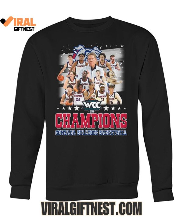 Gonzaga Bulldogs Men’s Basketball WCC 2025 Champions Limited Edition Shirts