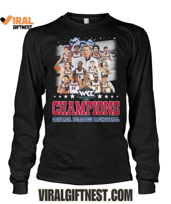 Gonzaga Bulldogs Men’s Basketball WCC 2025 Champions Limited Edition Shirts