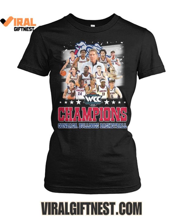 Gonzaga Bulldogs Men’s Basketball WCC 2025 Champions Limited Edition Shirts