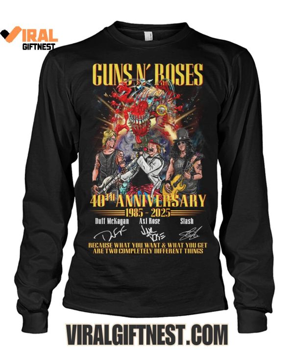 Gun N’ Roses 40th Anniversary 1985-2025 Limited Edition Shirts