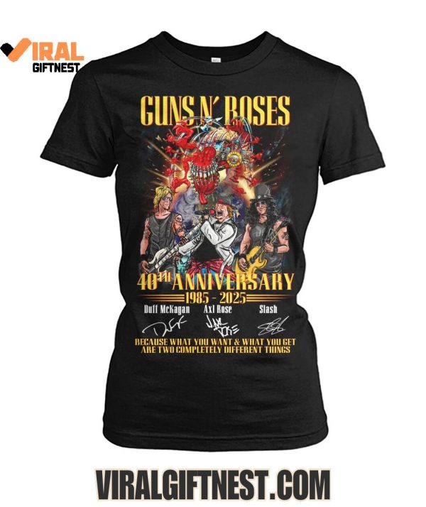 Gun N’ Roses 40th Anniversary 1985-2025 Limited Edition Shirts