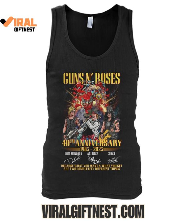 Gun N’ Roses 40th Anniversary 1985-2025 Limited Edition Shirts