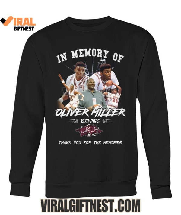 In Memory Of Oliver Miller 1970-2025 Thank You For The Memories Shirts