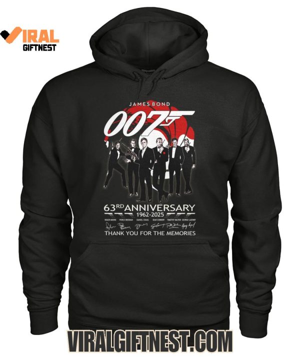 James Bond “007” 63rd Anniversary 1962-2025 Thank You For The Memories Limited Edition Shirts