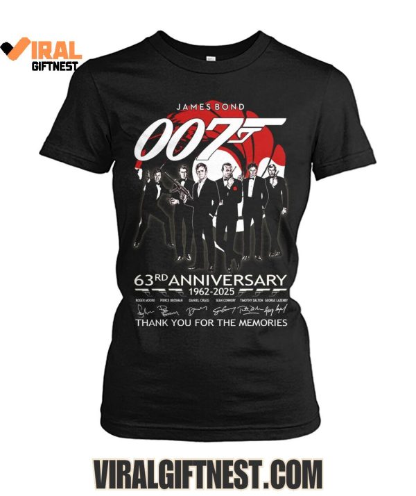 James Bond “007” 63rd Anniversary 1962-2025 Thank You For The Memories Limited Edition Shirts