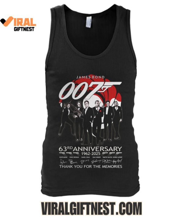 James Bond “007” 63rd Anniversary 1962-2025 Thank You For The Memories Limited Edition Shirts