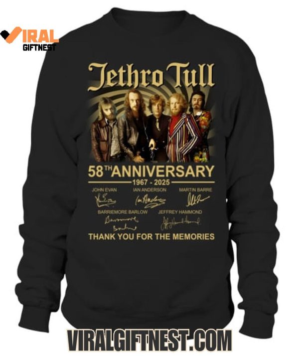 Jethro Tull 58th Anniversary 1967-2025 Thank You For The Memories Shirts