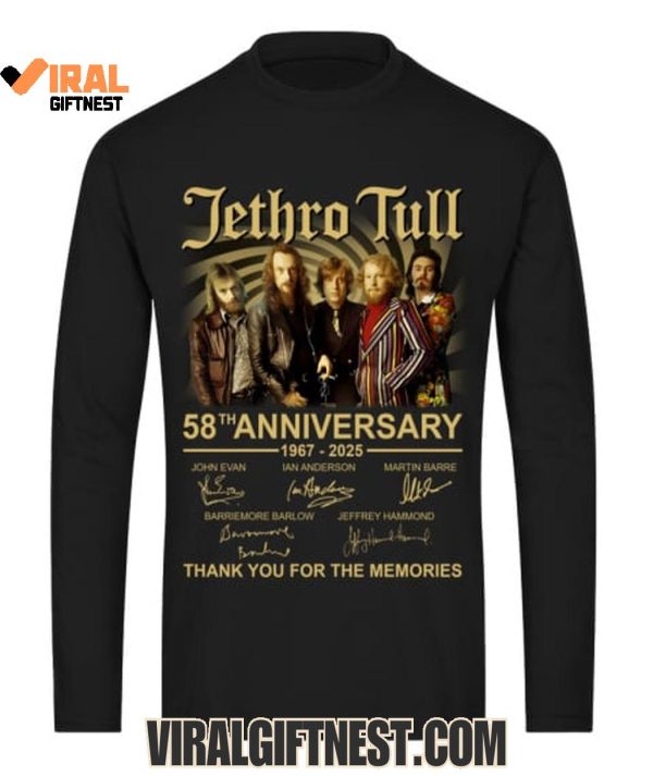 Jethro Tull 58th Anniversary 1967-2025 Thank You For The Memories Shirts