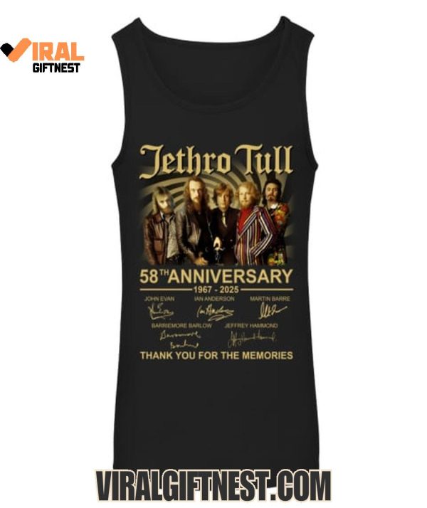 Jethro Tull 58th Anniversary 1967-2025 Thank You For The Memories Shirts