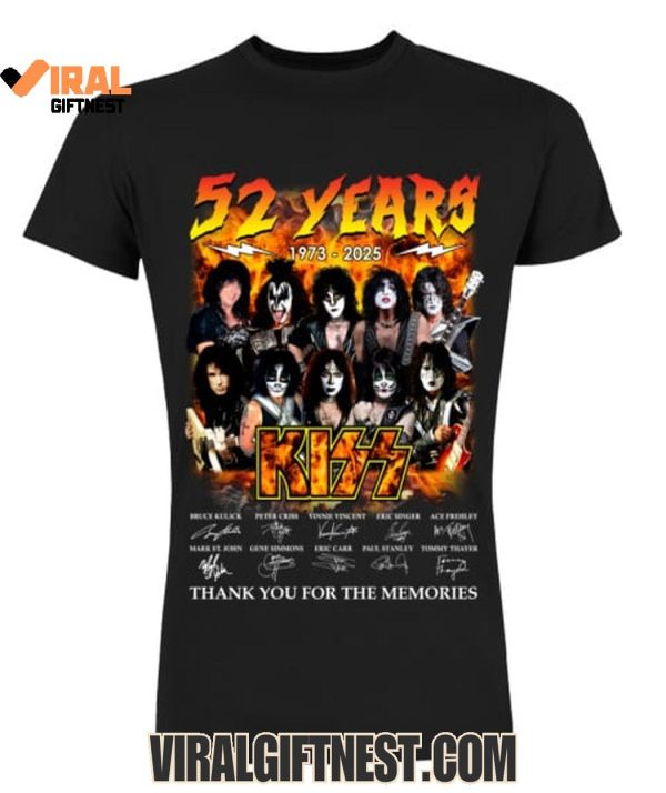 Kiss 52 Years 1973-2025 Thank You For The Memories Limited Edition Shirts