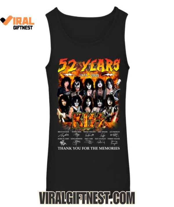 Kiss 52 Years 1973-2025 Thank You For The Memories Limited Edition Shirts