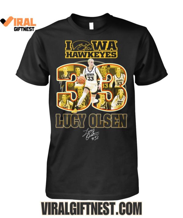 Lucy Olsen x Iowa Hawkeyes Women’s Basketball Number 33 Limited Edition Shirts