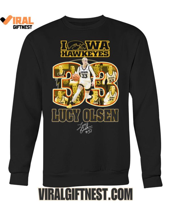 Lucy Olsen x Iowa Hawkeyes Women’s Basketball Number 33 Limited Edition Shirts