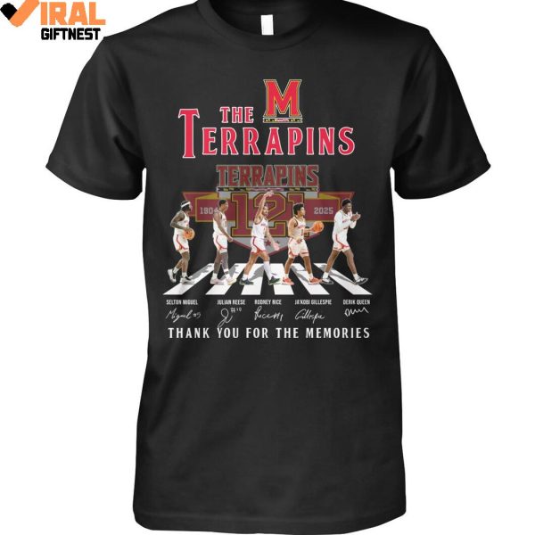 Maryland Terrapins Men’s Basketball 121st 1904-2025 Thank You For The Memories Limited Edition Shirts