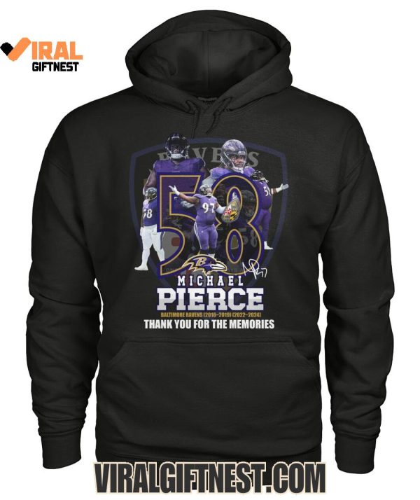 Michael Pierce x Baltimore Ravens Thank You For The Memories Limited Edition Shirts