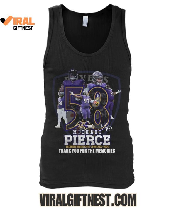 Michael Pierce x Baltimore Ravens Thank You For The Memories Limited Edition Shirts