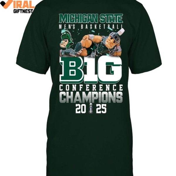 Michigan State Spartans Men’s Basketball B1G Conference Champions 2025 Limited Edition Shirts