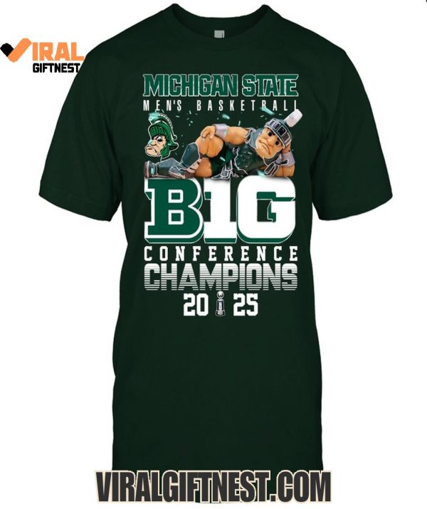 Michigan State Spartans Men’s Basketball B1G Conference Champions 2025 Limited Edition Shirts