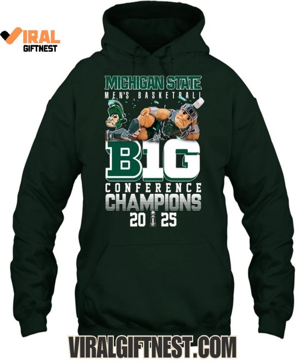 Michigan State Spartans Men’s Basketball B1G Conference Champions 2025 Limited Edition Shirts