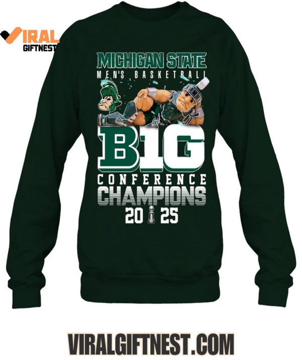 Michigan State Spartans Men’s Basketball B1G Conference Champions 2025 Limited Edition Shirts