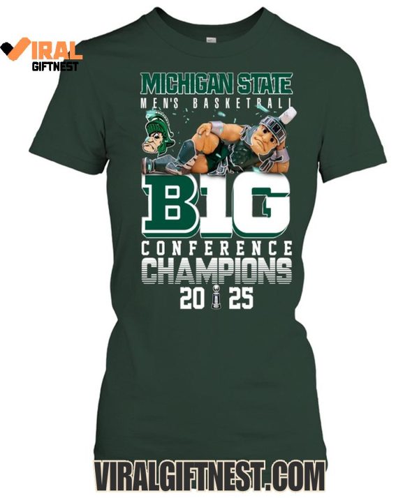 Michigan State Spartans Men’s Basketball B1G Conference Champions 2025 Limited Edition Shirts