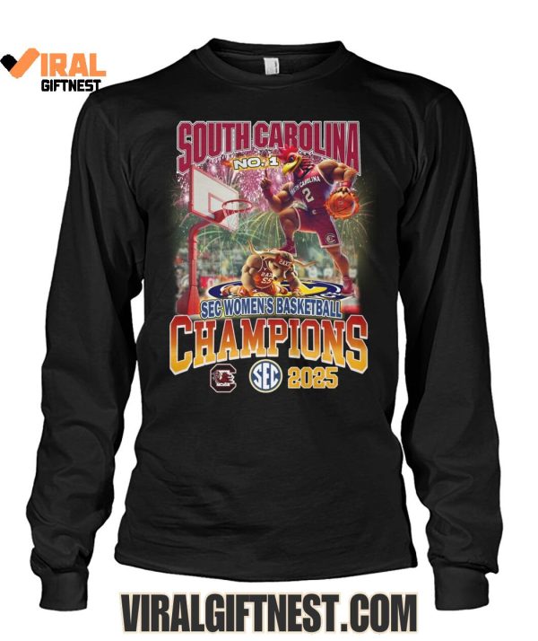 No.1 South Carolina Gamecocks SEC Women’s Basketball Champions 2025 Limited Edition Shirts