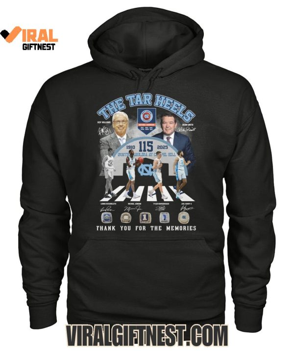 North Carolina Tar Heels Men’s Basketball 115th 1910-2025 Thank You For The Memories Limited Edition Shirts