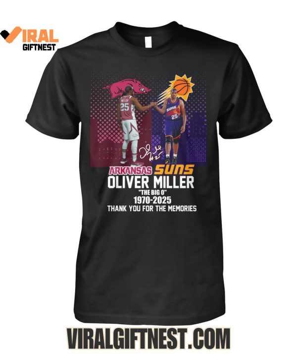 Oliver Miller “The Big 0” 1970-2025 Thank You For The Memories Shirts