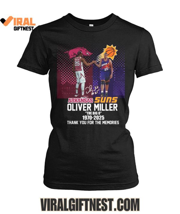 Oliver Miller “The Big 0” 1970-2025 Thank You For The Memories Shirts