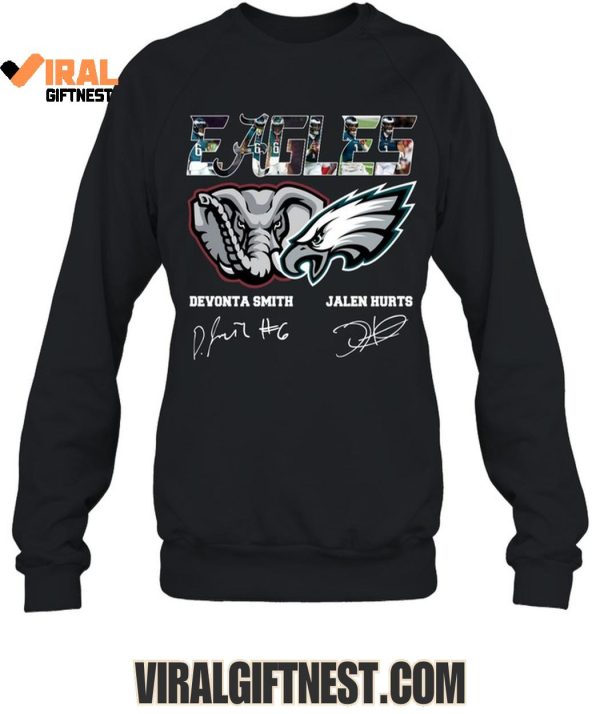 Philadelphia Eagles x Alabama Crimson Tide Devonta Smith And Jalen Hurts Signature Limited Edition Shirts