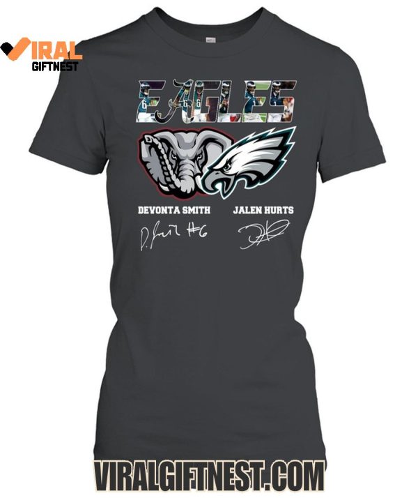 Philadelphia Eagles x Alabama Crimson Tide Devonta Smith And Jalen Hurts Signature Limited Edition Shirts